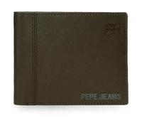 Pepe Jeans Cortland Portafoglio con Porta Carte Verde 12.5x9.5x1cm Pelle by Joumma Bags