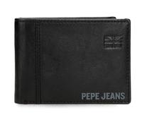 Pepe Jeans Cortland Portafoglio con portamonete nero 11 x 8 x 1 cm Pelle by Joumma Bags