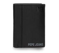 Pepe Jeans Cortland Portafoglio verticale con portamonete nero 8,5 x 11,5 x 1 cm Pelle by Joumma Bags