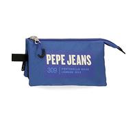 Pepe Jeans Darren Triple Case Blue 22x10x9cm Polyester, Blue, Triple Case