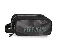 Pepe Jeans Davis Astuccio triplo nero 22 x 10 x 9 cm Poliestere