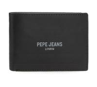 Pepe Jeans Deep Portafoglio Orizzontale con Portafoglio Nero 11,5x8x1 cm Pelle by Joumma Bags, Nero, Taglia unica, Portafoglio orizzontale con portafoglio