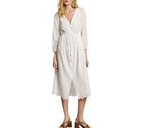 Pepe Jeans Deepty Vestito, Bianco (Mousse Bianco), S Donna