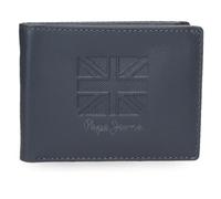 Pepe Jeans Denver Portafoglio Orizzontale Blu 11x8x1 cm Pelle by Joumma Bags