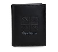 Pepe Jeans Denver Portafoglio Verticale Blu 8,5 x 10,5 x 1 cm Pelle by Joumma Bags