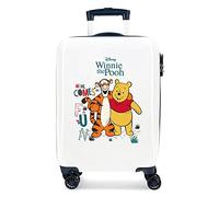 Pepe Jeans Disney Winnie The Pooh Valigia da cabina bianca 38 x 55 x 20 cm Rigida ABS Chiusura a combinazione laterale 34 L 2 kg 4 ruote doppie