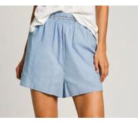 Pepe Jeans Donovan W/G Shorts Of Cotton Blu Righe Bianche Donna PL801162 551