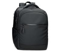 Pepe Jeans Dorking - Zaino da cabina per computer portatile, 15,6 pollici, nero, 31 x 44 x 15 cm, in poliestere con dettagli in pelle sintetica 20,46 L by Joumma Bags