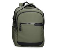 Pepe Jeans Dorking - Zaino da cabina per computer portatile, 15,6 pollici, verde, 31 x 44 x 15 cm, in poliestere con dettagli in pelle sintetica 20,46 L by Joumma Bags