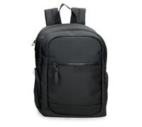 Pepe Jeans Dorking Zaino per laptop doppio scomparto adattabile 15,6 pollici nero 25 x 37 x 12 cm poliestere con dettagli in pelle sintetica 11,1 L by Joumma Bags