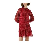 Pepe Jeans, ,Dresses ,Donna ,Rosso ,M Abito Boho Floreale con Balze