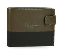 Pepe Jeans Dual Portafogli e Portafogli in Pelle bovina, Nero, Kaki, Marine, Diverse dimensioni, Kaki, Taglia unica, Portafoglio click