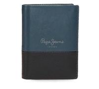Pepe Jeans Dual Portafoglio Verticale con Portafoglio Blu 8,5x10,5x1 cm Pelle, blu, Taglia unica, Portafoglio verticale con portafoglio