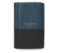 Pepe Jeans Dual Portafoglio Verticale con Portafoglio Blu 8,5x11,5x1 cm Pelle, blu, Taglia unica, Portafoglio verticale con portafoglio