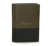 Pepe Jeans Dual Portafoglio Verticale con Portafoglio Verde 8,5x10,5x1 cm Pelle, Verde, Taglia unica, Portafoglio verticale con portafoglio