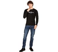 Pepe Jeans Eggo Maglietta a Maniche Lunghe Slim Fit da Uomo, Nera, S