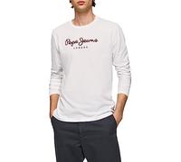 Pepe Jeans Eggo Maglietta a Maniche Lunghe Slim Fit da Uomo, Bianca, M