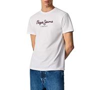 Pepe Jeans Eggo Maglietta da Uomo a Manica Corta Regular Fit, Bianca, XL