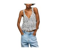 Pepe Jeans - Elegante Top con scollo a V per donne - - Tops - Donna - Grigio - L