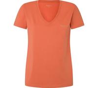 Pepe Jeans Fiore V Neck T-Shirt, Arancione (Arancione Tramonto), XS Donna