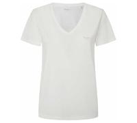 Pepe Jeans Fiore V Neck T-Shirt, Bianco (Bianco), XS Donna