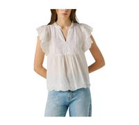 Pepe Jeans - Fluid Ruffle Shoulder Blouse - - Blouses & Shirts - Donna - Bianco - M