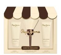 Pepe Jeans Addictive Indulgence For Her Confezione Regalo Profumi Donna 3 pezzi Eau de Parfum 30ml, Body Lotion 50ml e Shower Gel 50ml Set Fragranza Gourmand Legnosa