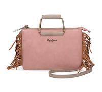 Pepe Jeans Fringe Borsa a Mano Rosa 25X17 cms Pelle sintetica