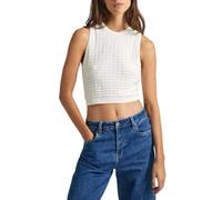 Pepe Jeans Gaia Top, Maglione Donna, Bianco (White),L