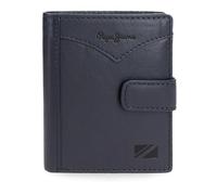 Pepe Jeans Giacca portafoglio verticale con chiusura a scatto blu 8,5 x 10,5 x 1 cm Pelle by Joumma Bags, blu, Taglia unica, Portafoglio verticale con chiusura a clic