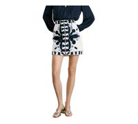 Pepe Jeans - Gonna Mini in Cotone Ricamato Floreale - - Skirts - Donna - Nero - S