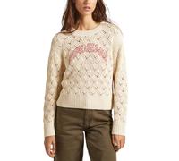 Pepe Jeans Grace Logo, Maglione Donna, Beige (Antique Lace Beige),XL