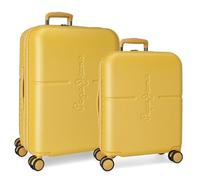 Pepe Jeans Highlight - Set di valigie, 48 x 70 x 28 cm, giallo, 48x70x28 cms, Set di valigie