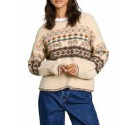 Pepe Jeans Pullover 'Hitty' écru / blu chiaro / marrone scuro / arancione, Taglia M