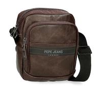 Pepe Jeans Horley - Borsa messenger da uomo, marrone, Taglia unica, Borsa a tracolla a due scomparti