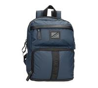 Pepe Jeans Hoxton - Zaino per laptop, in poliestere e poliuretano, varie misure, colore: Nero e blu, Blu, taglia unica, Rucksack