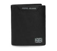 Pepe Jeans Indiana Portafoglio Verticale Nero 8,5 x 10,5 x 1 cm Pelle by Joumma Bags