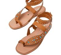Pepe Jeans Irma Ethnic W, Sandali piatti Donna, Abbronzatura, 40 EU