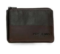 Pepe Jeans Ithaca Portafoglio con Porta carte di credito Marrone 11x7x1,5 cm Pelle by Joumma Bags
