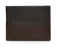 Pepe Jeans Ithaca Portafoglio con Porta carte di credito Marrone 12,5 x 9,5 x 1 cm Pelle by Joumma Bags