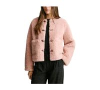 Pepe Jeans, ,Jackets ,Donna ,Rosa ,S Cappotto Corto Effetto Pelliccia