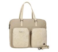 Pepe Jeans Jana, zaini casual, borse da viaggio, blu e beige, realizzati in poliestere e con dettagli in pelle sintetica, di Joumma Bags