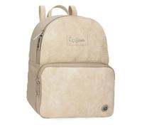 Pepe Jeans Jana, zaini casual, borse da viaggio, blu e beige, realizzati in poliestere e con dettagli in pelle sintetica, di Joumma Bags