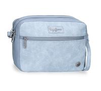 Pepe Jeans Jana, zaini casual, borse da viaggio, blu e beige, realizzati in poliestere e con dettagli in pelle sintetica, di Joumma Bags