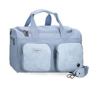Pepe Jeans Jana, zaini casual, borse da viaggio, blu e beige, realizzati in poliestere e con dettagli in pelle sintetica, di Joumma Bags