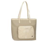 Pepe Jeans Jana, zaini casual, borse da viaggio, blu e beige, realizzati in poliestere e con dettagli in pelle sintetica, di Joumma Bags