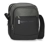 Pepe Jeans Jarvis Borsa a Spalla Porta Tablet Verde 22x27x8 cm Poliestere con dettagli in Pelle Sintetica