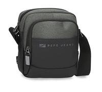 Pepe Jeans Jarvis Borsa a Spalla Verde Media 17x22x8 cm Poliestere con dettagli in Pelle Sintetica
