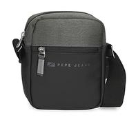 Pepe Jeans Jarvis Borsa a Tracolla Piccola Verde 15x19,5x6 cm Poliestere con dettagli in Pelle Sintetica