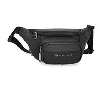Pepe Jeans Jarvis Marsupio con tasca nera 30 x 13 x 5,5 cm Poliestere con dettagli in finta pelle
